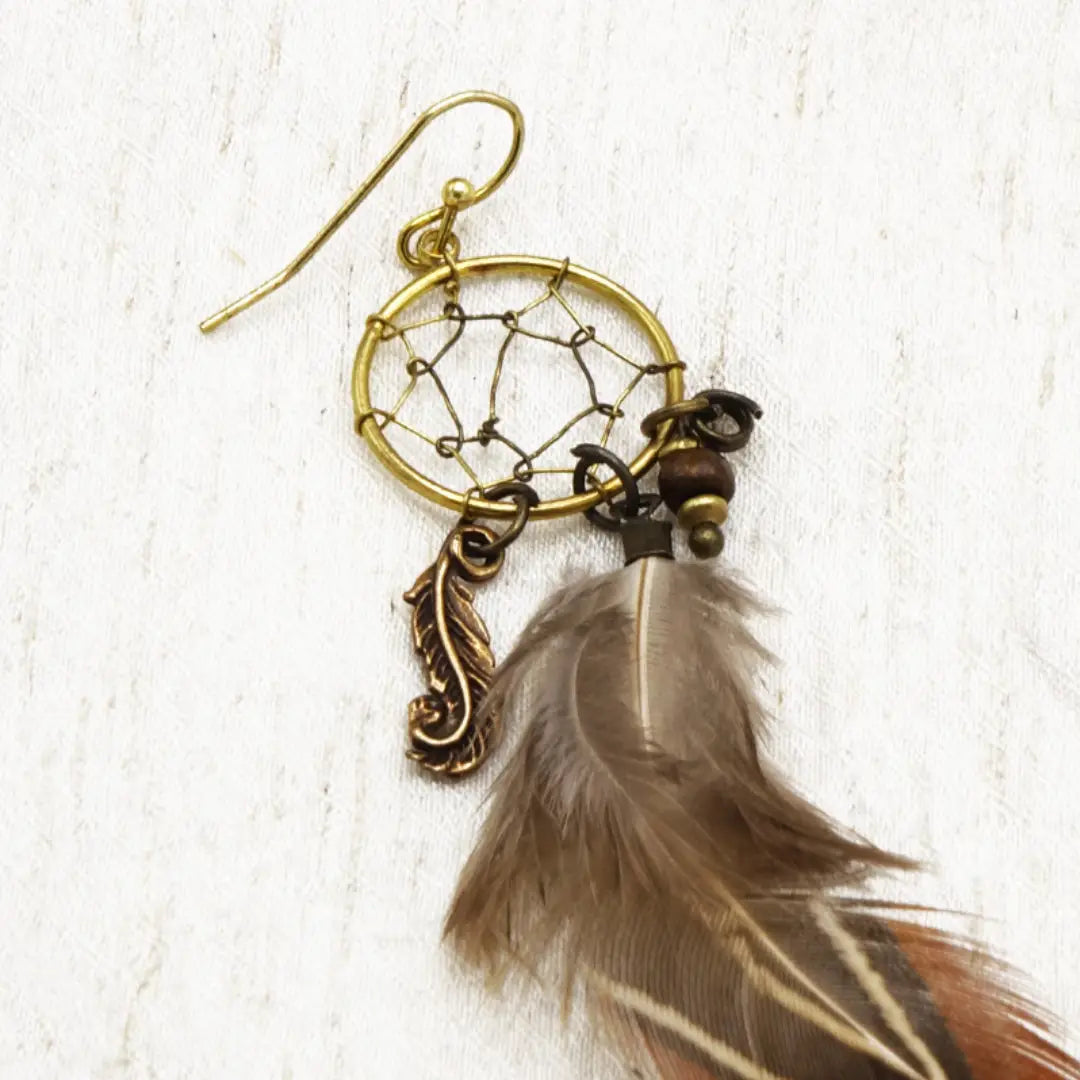 Dreamcatcher & Feather Earrings
