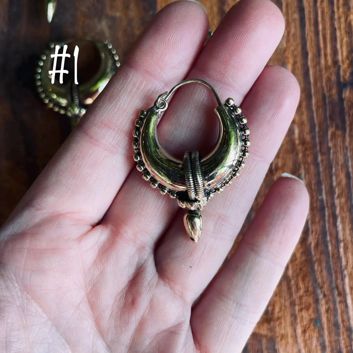 Tribal Chunky Hoop Earrings