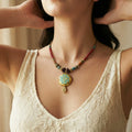 Damask Motif Pendant Necklace