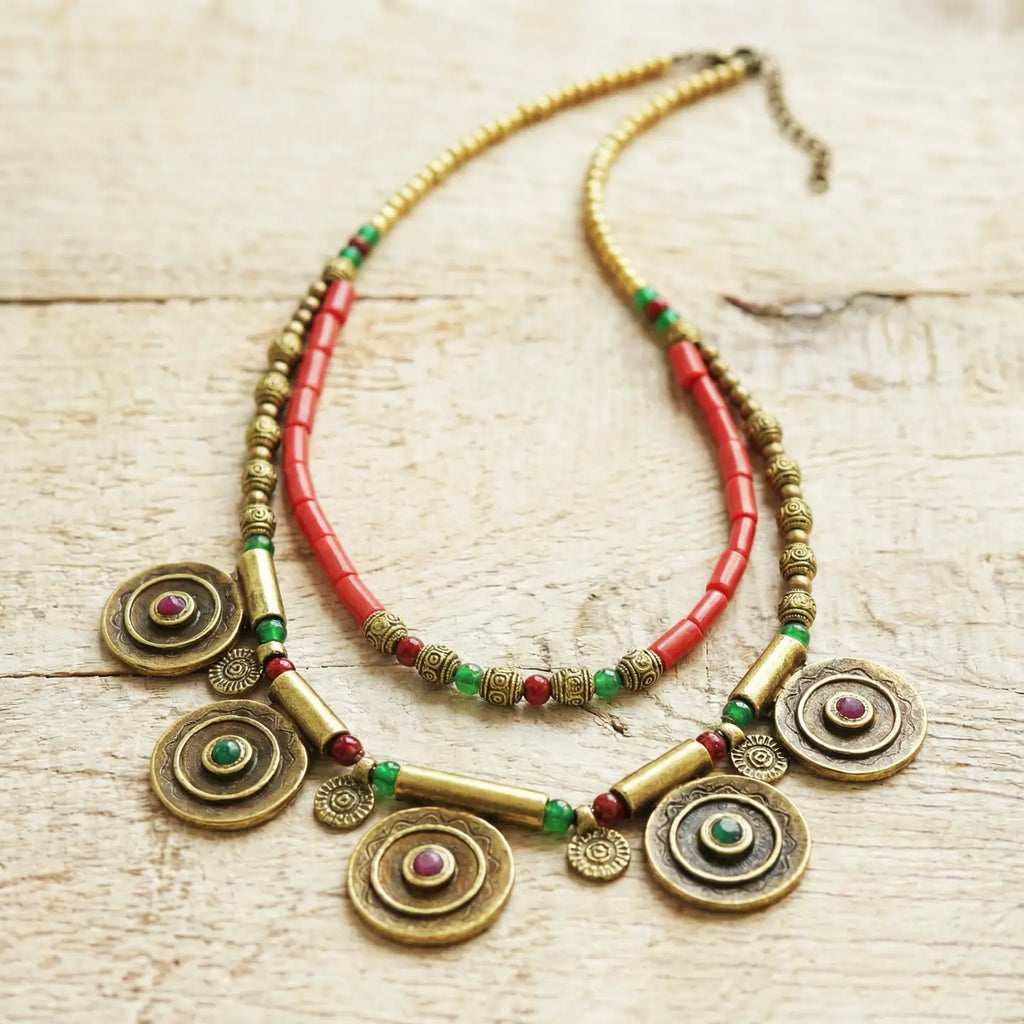 Bohemian Tribal Beaded Necklace