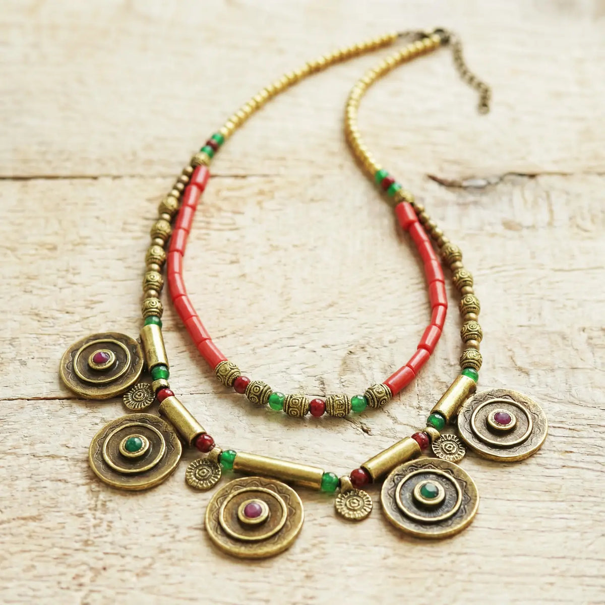 Bohemian Tribal Beaded Necklace
