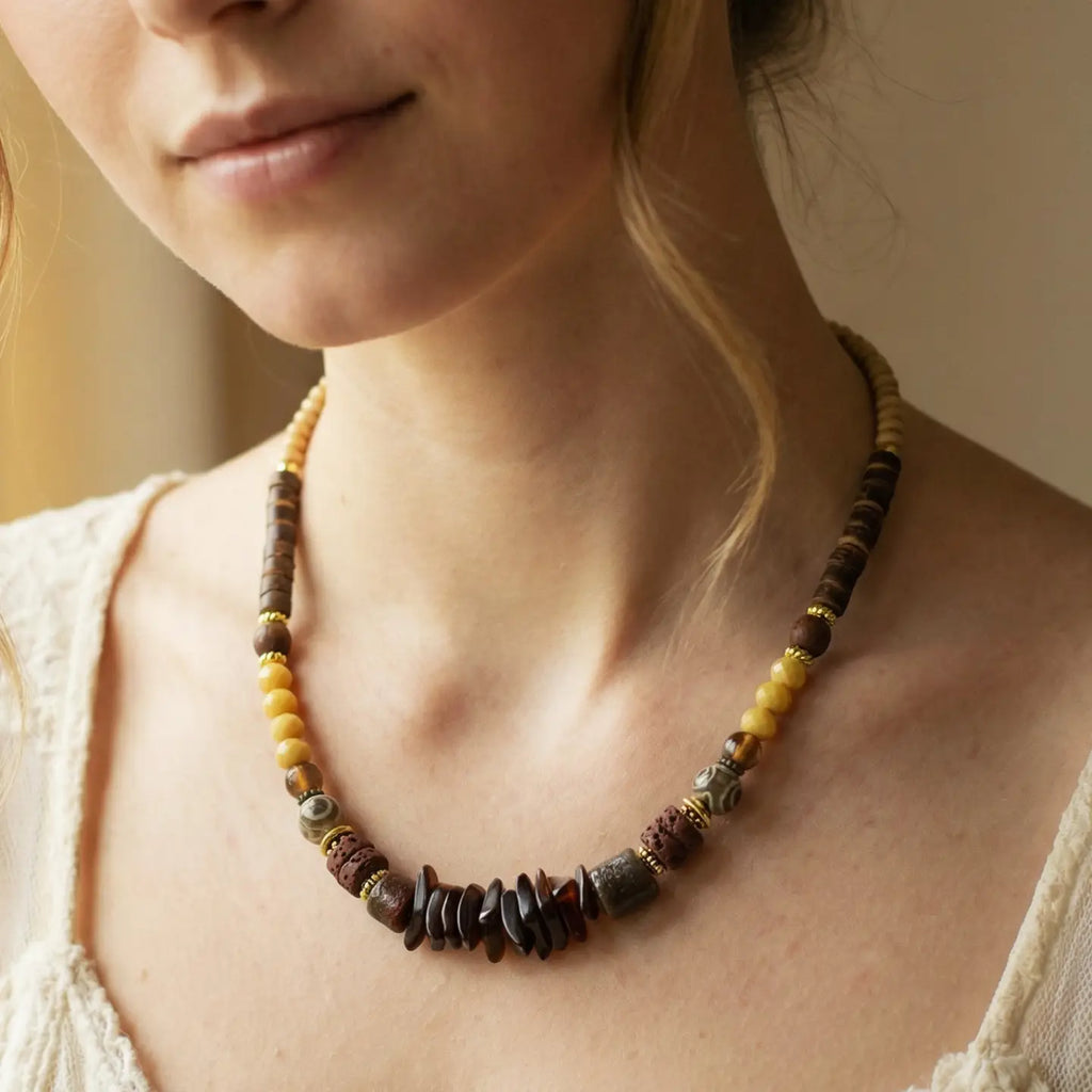 Earthy Beaded Necklace