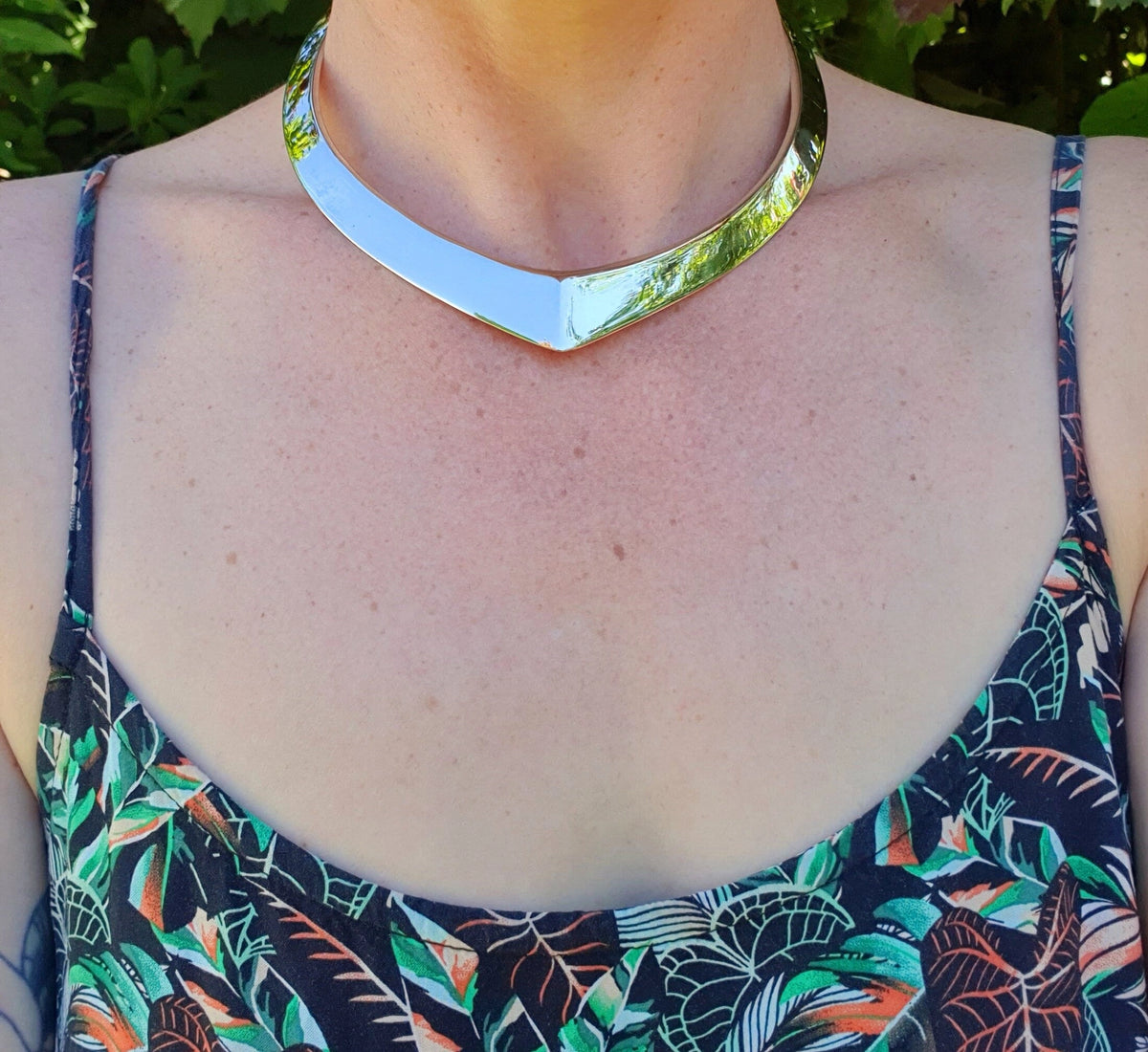 Silver Choker Necklace