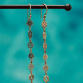 Long Pendant Brass Chakra Earrings