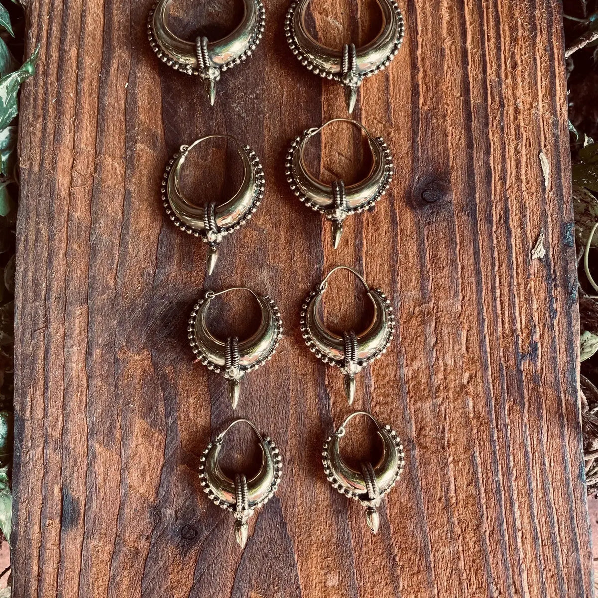 Tribal Chunky Hoop Earrings