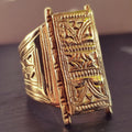 Gold Tuareg Ring / Mens Ring / Signet Brass Jewelery For Men