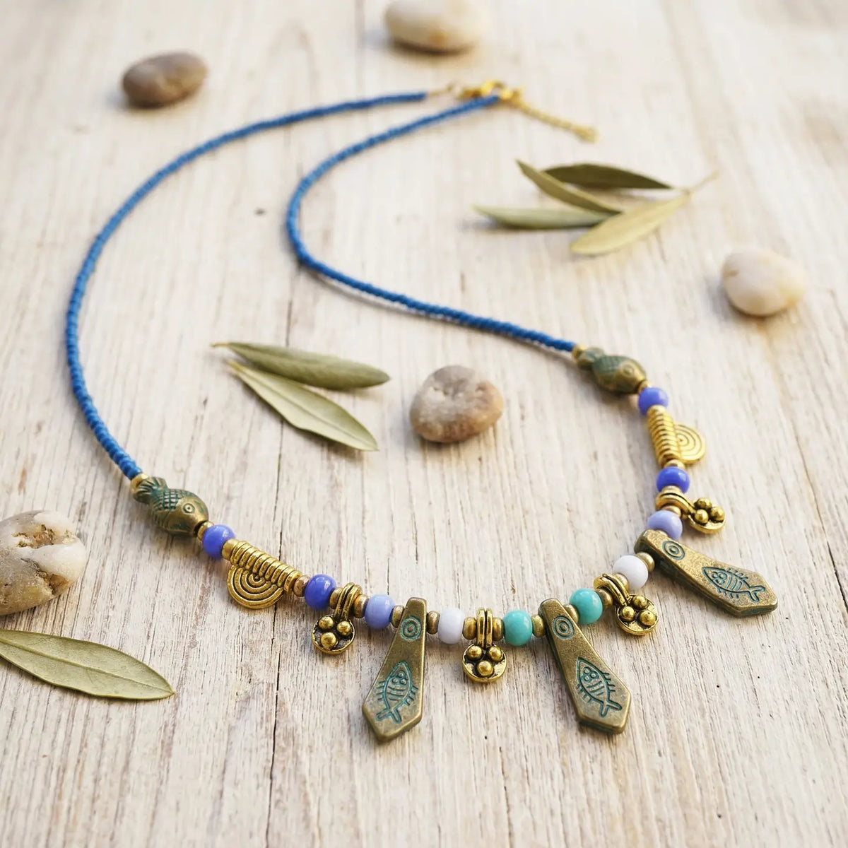 Boho Fish Charm Necklace