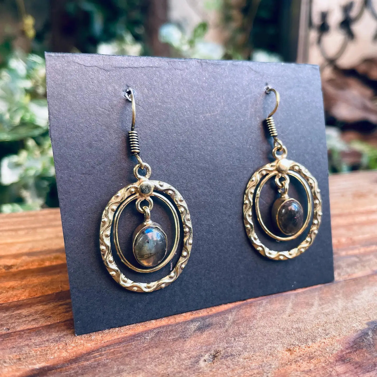 Labradorite Drop Dangle Pendant Earrings