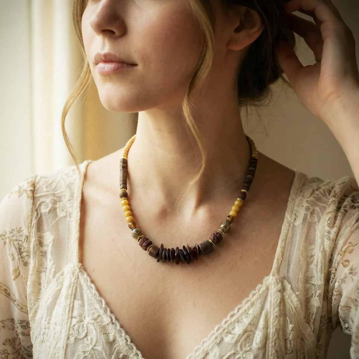 Earthy Beaded Necklace