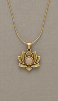 Earth Gold Lotus Pendant Necklace