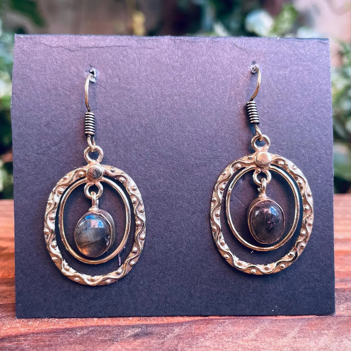Labradorite Drop Dangle Pendant Earrings