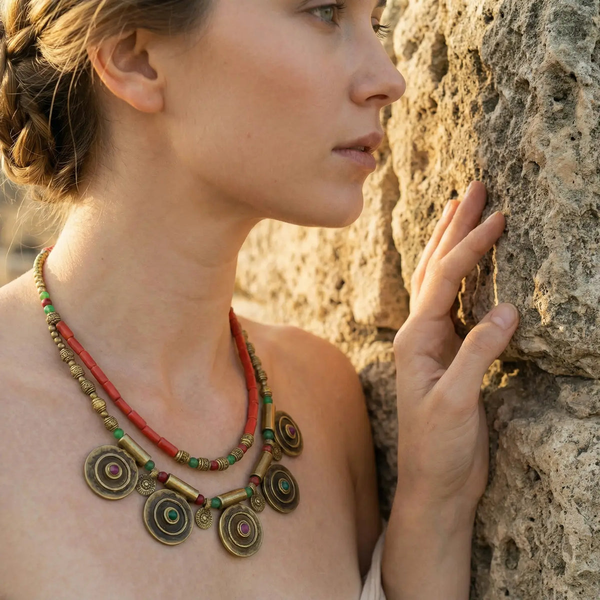 Bohemian Tribal Beaded Necklace