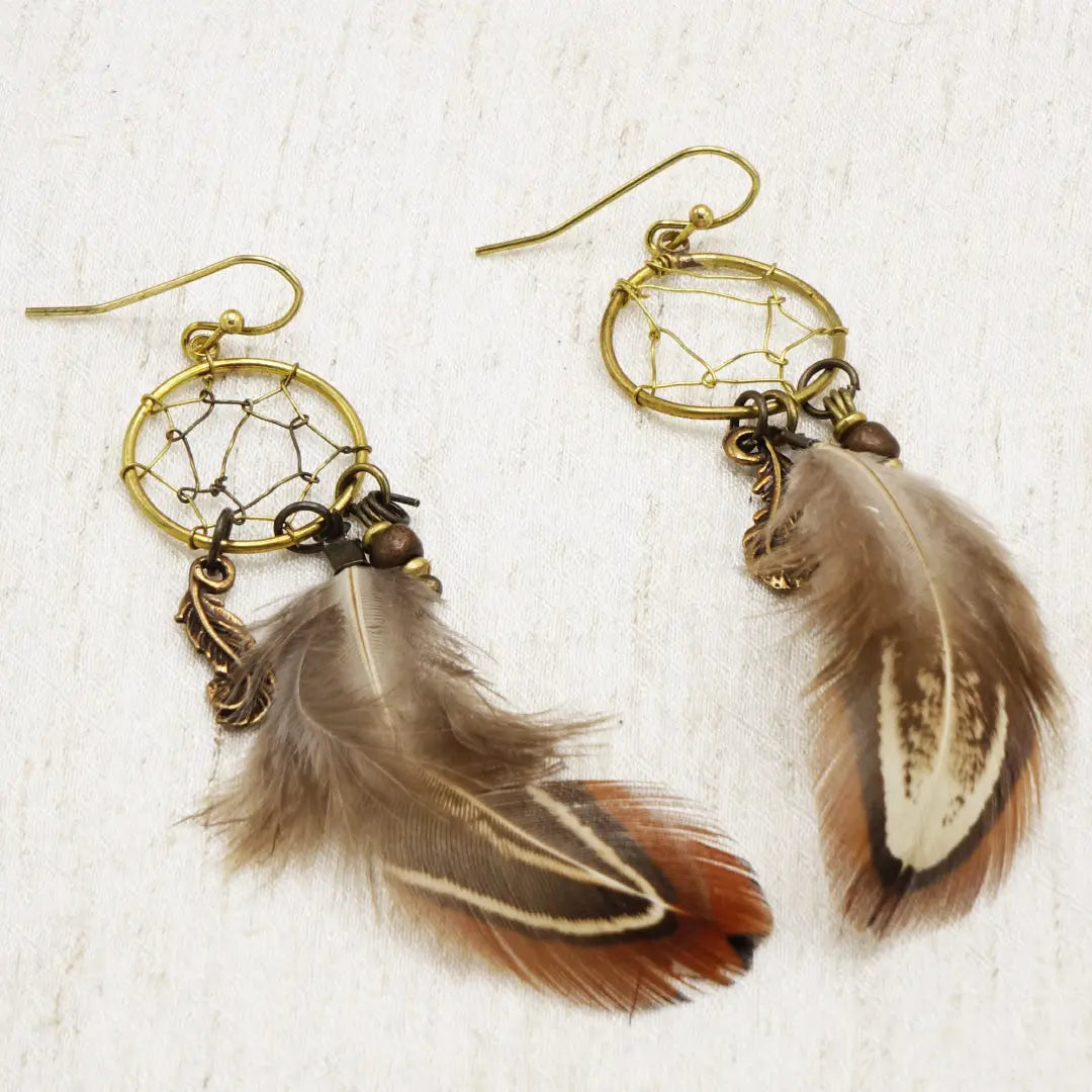 Dreamcatcher & Feather Earrings