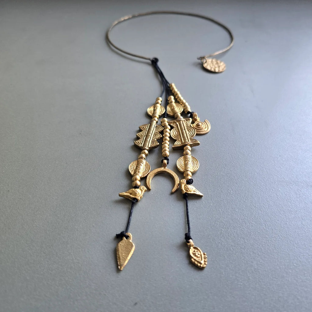 Hansli Necklace With Brass Charms