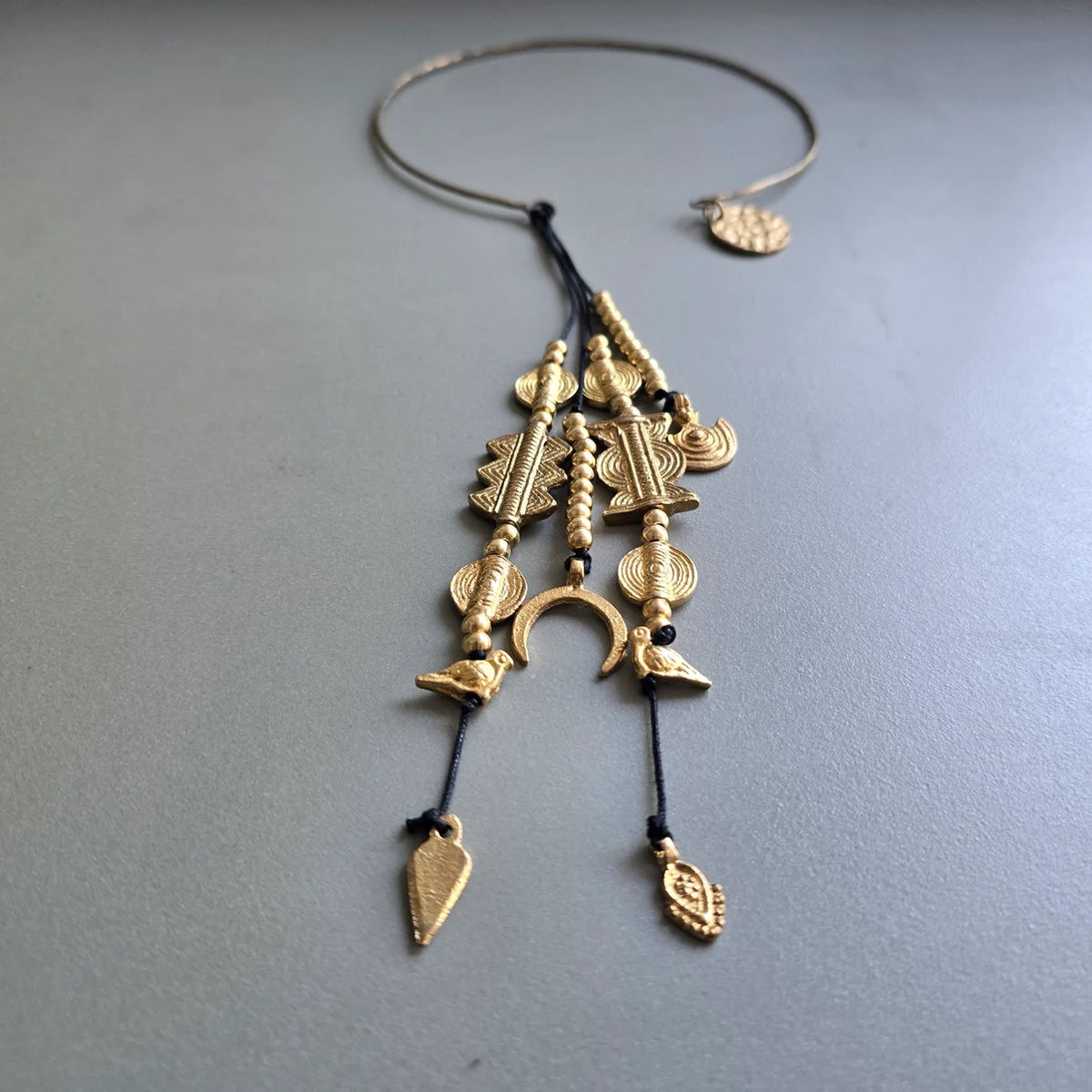 Hansli Necklace With Brass Charms