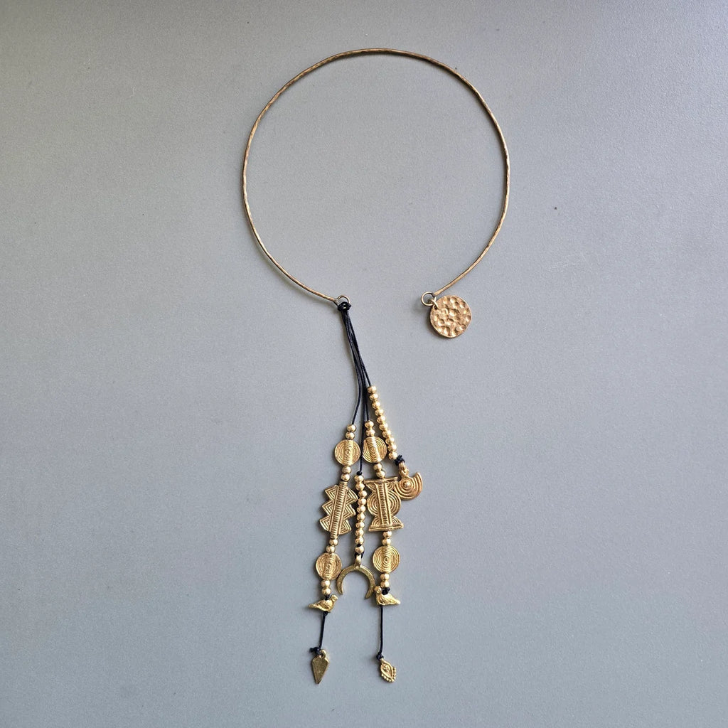Hansli Necklace With Brass Charms